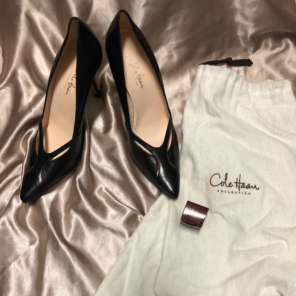Cole Haan Black Leather Pumps